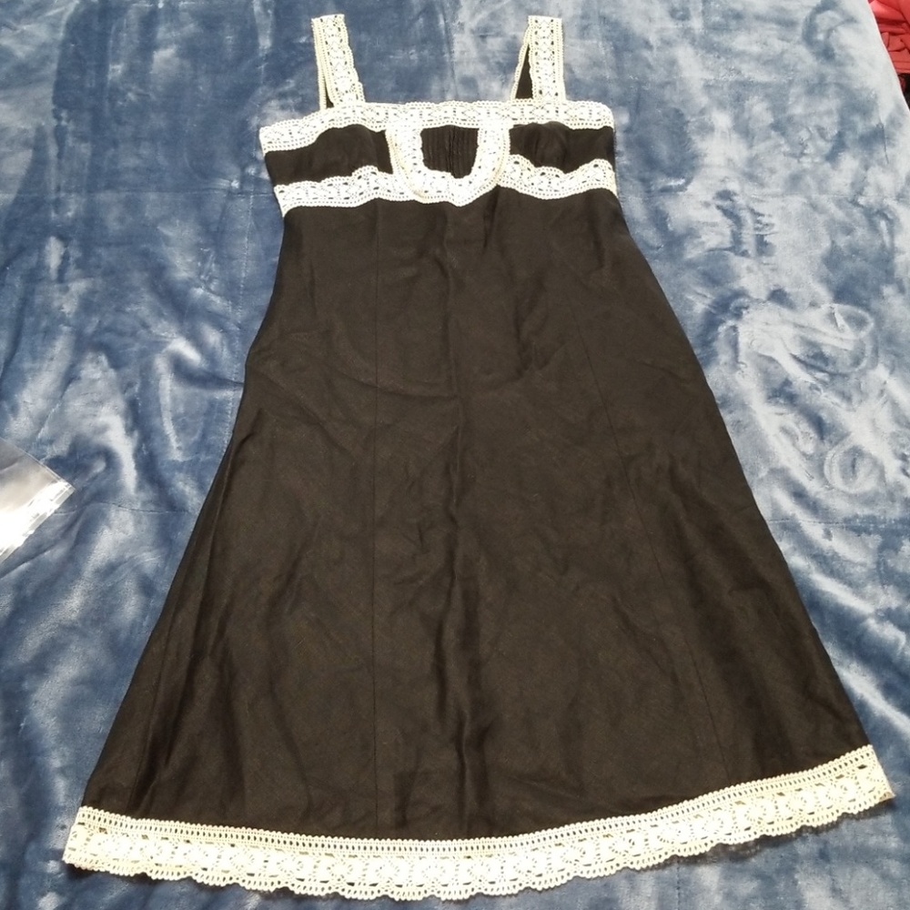Anne Taylor Loft 100% Linen Dress LBD Size 0